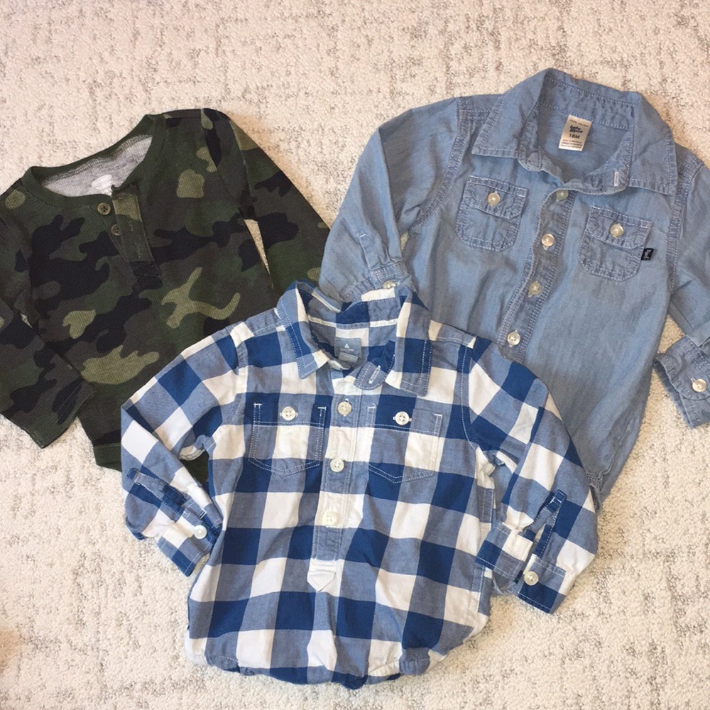 Baby boy long sleeve bodysuit bundle